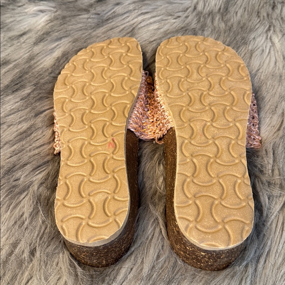 Bos. & Co. Pink Woven Slide Sandals Size 40/9 - Picture 8 of 8